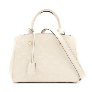 Louis Vuitton Monogram Empreinte Montaigne BB White